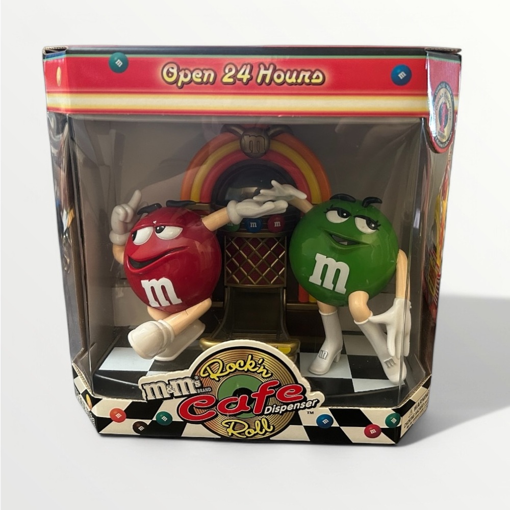 M&M's Rockin' Cafe Roll Dispenser - Red and Green